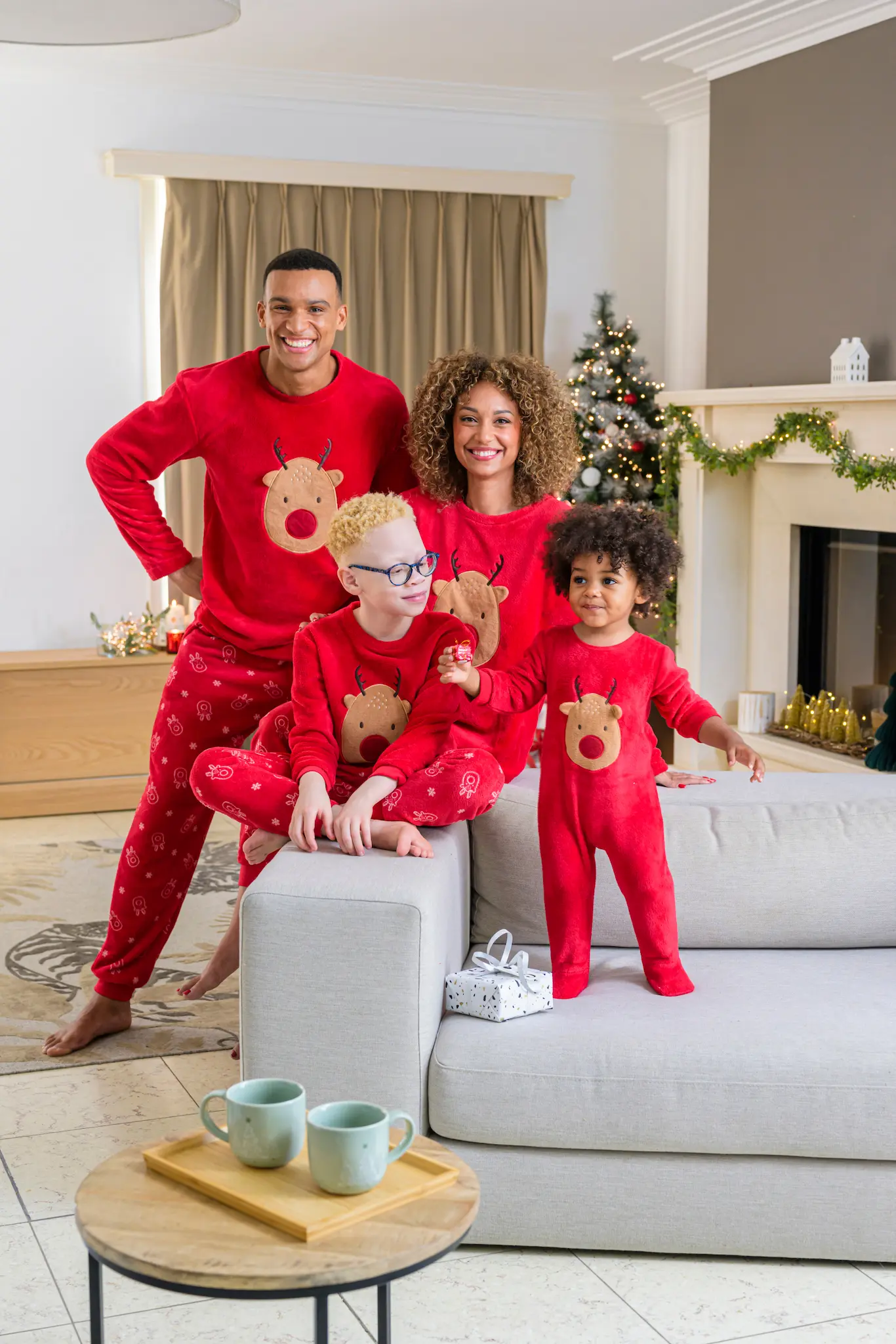 Pyjama de Noël coral fleece recyclé dame ou homme